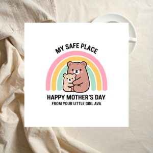 Funny personalised Mother’s Day card with bold typography and “From your favourite child” message