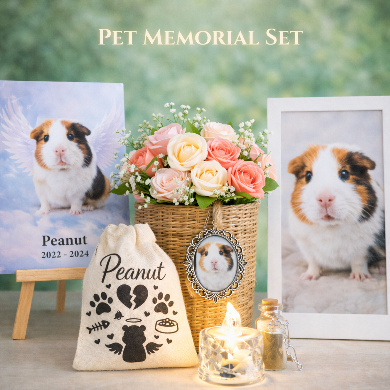 Personalised Pet Memorial Set, Pet Loss Gift, Dog Cat Memorial, Rainbow Bridge Keepsake, Pet Remembrance Gift, Sympathy Pet Gift - Image 4