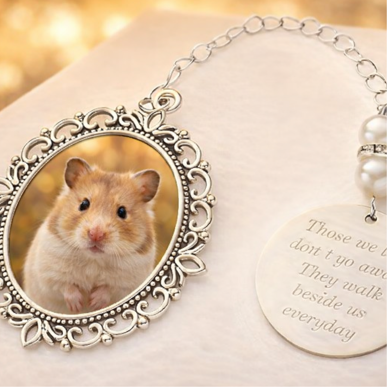 Personalised Pet Memorial Pendant, Custom Dog or Cat Loss Photo Keepsake, Pet Sympathy Gift, Rainbow Bridge Remembrance Charm - Image 3