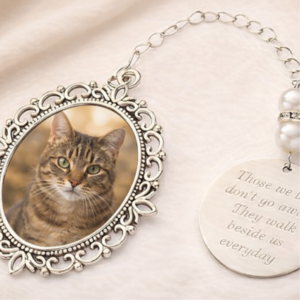 Personalised Pet Memorial Pendant, Custom Dog or Cat Loss Photo Keepsake, Pet Sympathy Gift, Rainbow Bridge Remembrance Charm