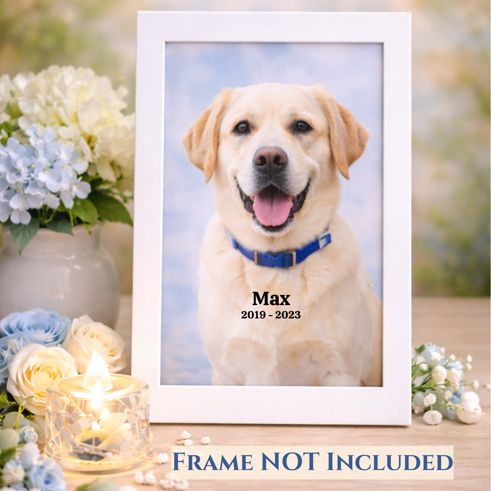 Personalised Pet Memorial Print, Custom Dog or Cat Loss Photo Tribute, Rainbow Bridge Remembrance Gift, Pet Sympathy Keepsake - Image 3