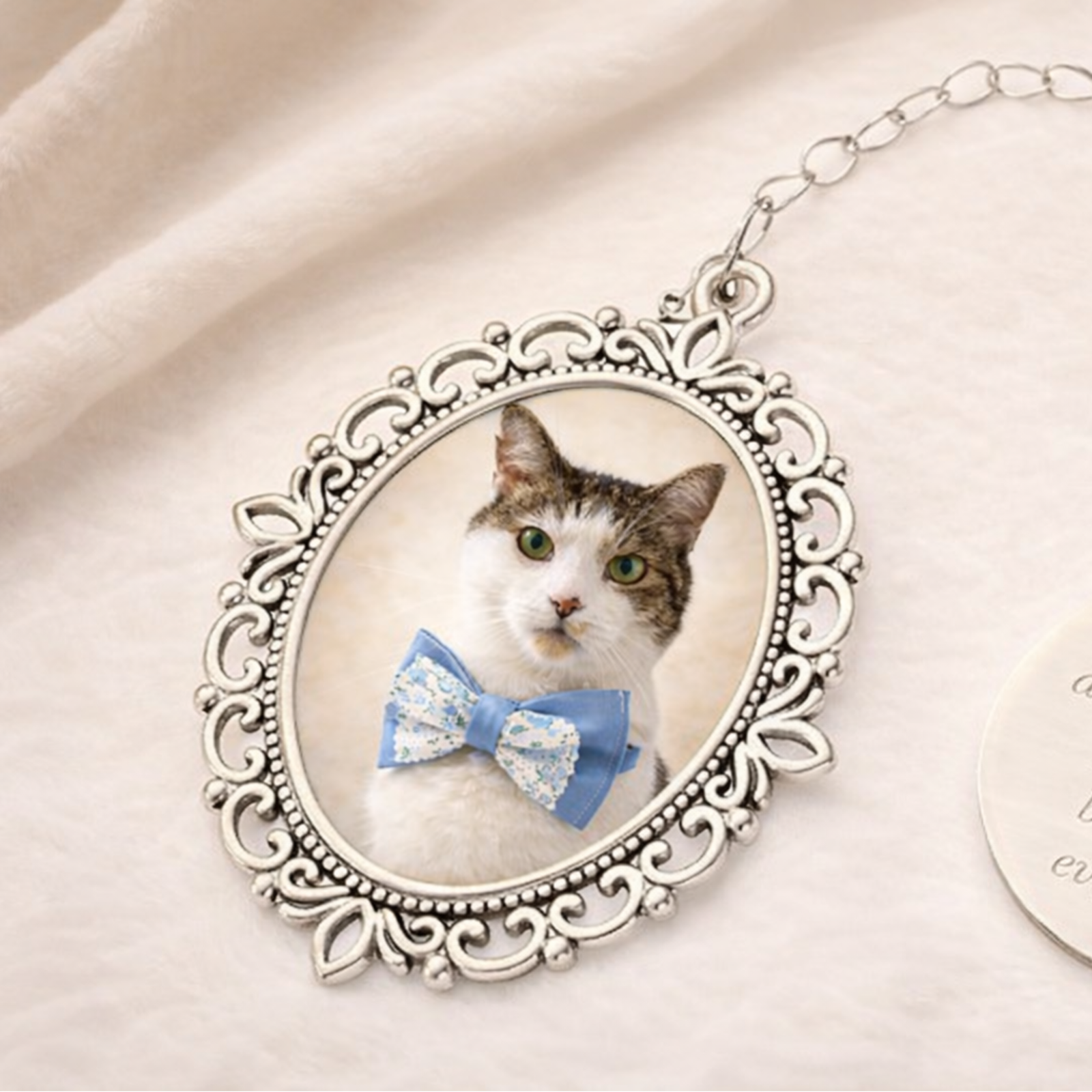 Personalised Pet Memorial Pendant, Custom Dog or Cat Loss Photo Keepsake, Pet Sympathy Gift, Rainbow Bridge Remembrance Charm - Image 4