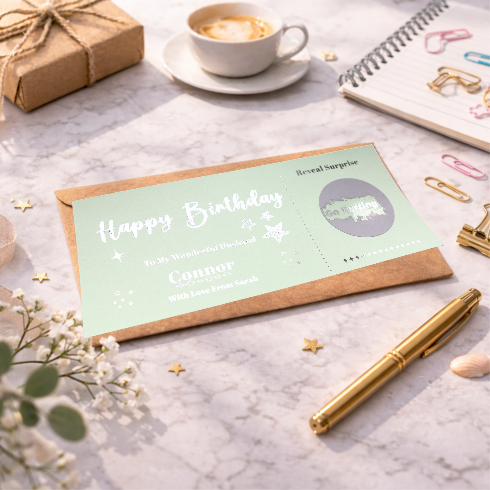 Personalised Birthday Surprise Scratch Card, Birthday Experience Reveal Card, Fun Activity Gift Voucher, Custom Birthday Reveal - Image 3