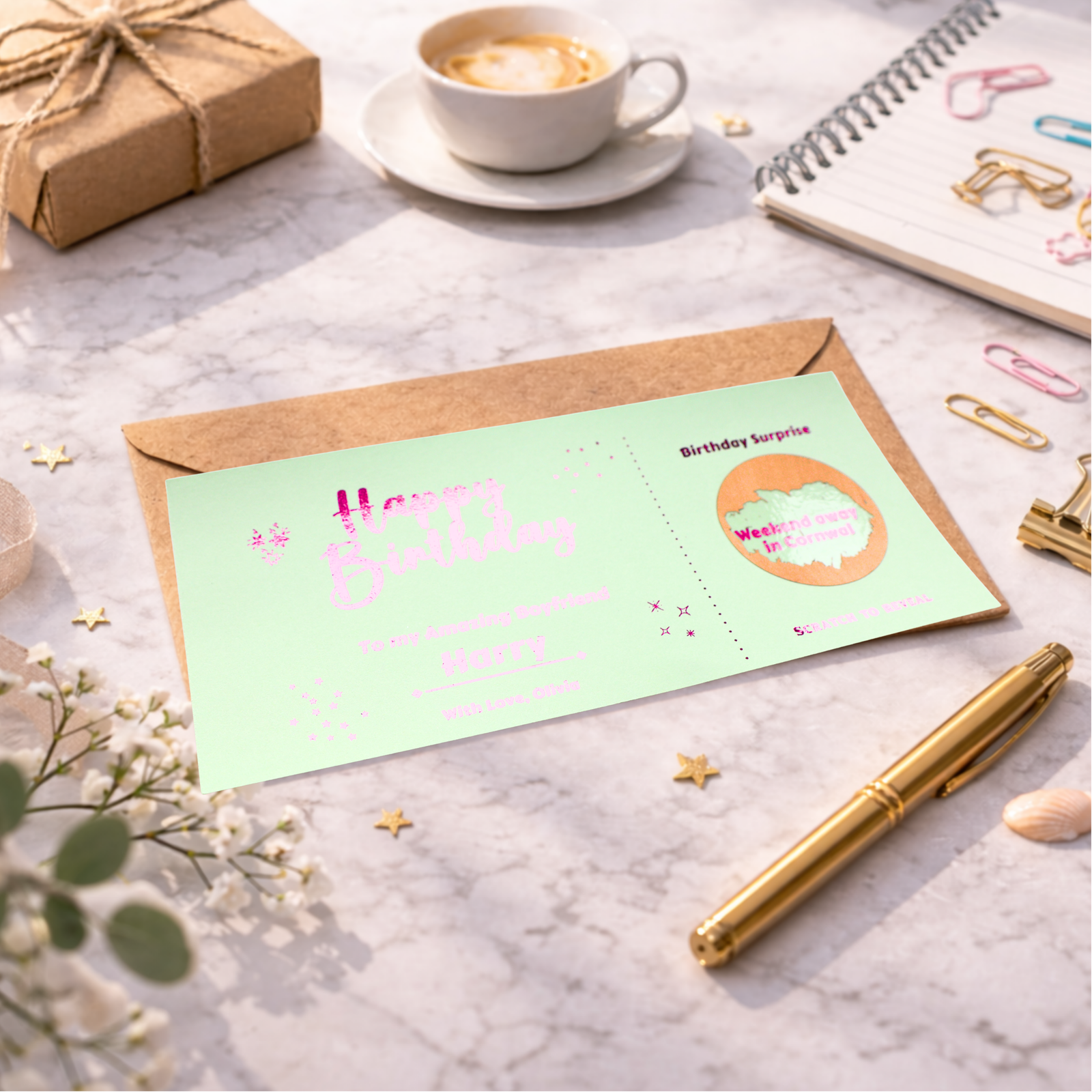 personalised photoshoot experience birthday scratch card photography gift voucher