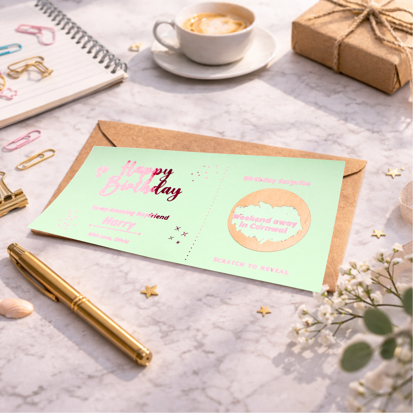 personalised photoshoot experience birthday scratch card photography gift voucher