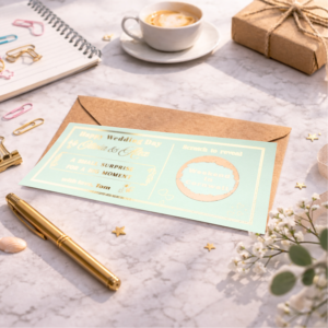 personalised wedding day scratch card revealing weekend in cornwall travel surprise gift