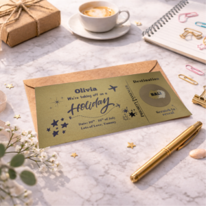personalised boarding pass holiday reveal scratch card travel surprise gift voucher