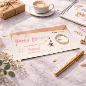 personalised birthday scratch card go karting surprise experience reveal gift voucher